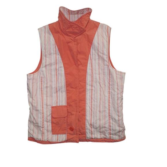 L.L. Bean Women's Quilted Coral Vest Size Small Reg – Button Front Lightweight - Picture 6 of 7